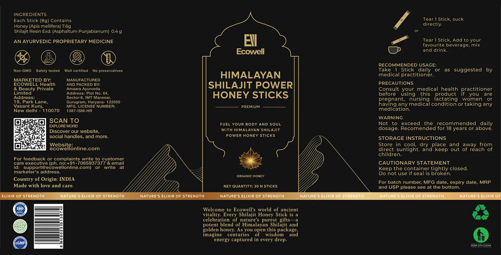 Himalayan Shilajit Label Artwork